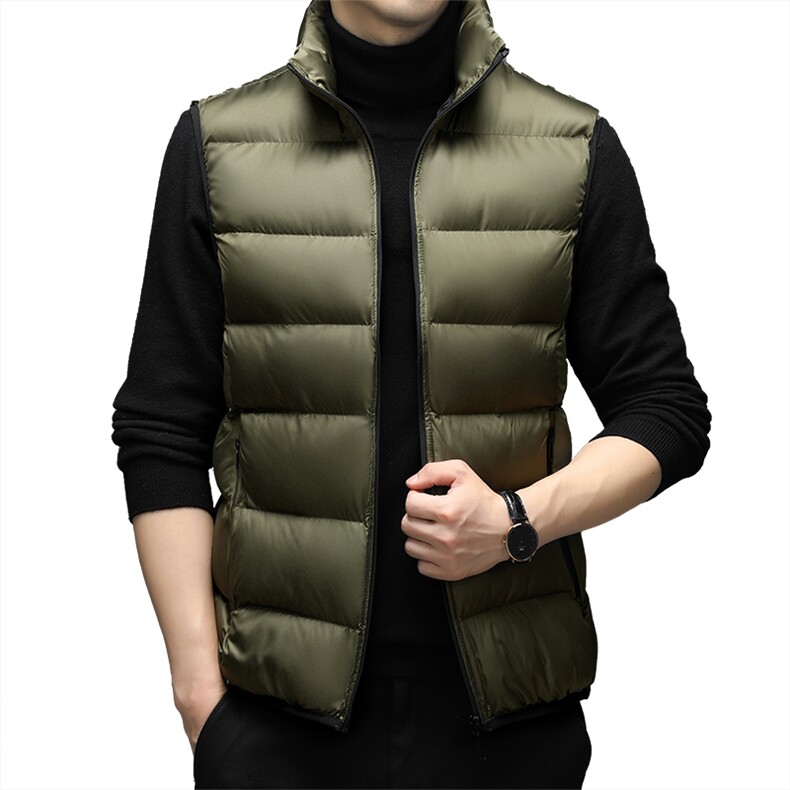 CAH9055钱塘2020-2冬季厚款商务休闲简约中年男士羽绒马甲P62,男装背心/马甲,钱塘207-2