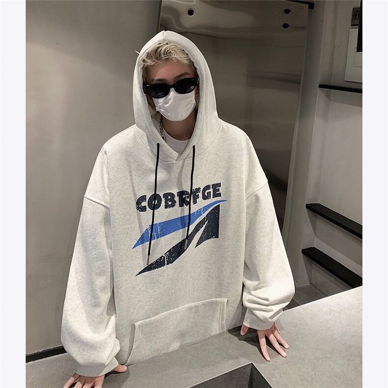 主推 连帽套头cityboy印花图案卫衣男秋季港风潮流宽松外套 P53图片