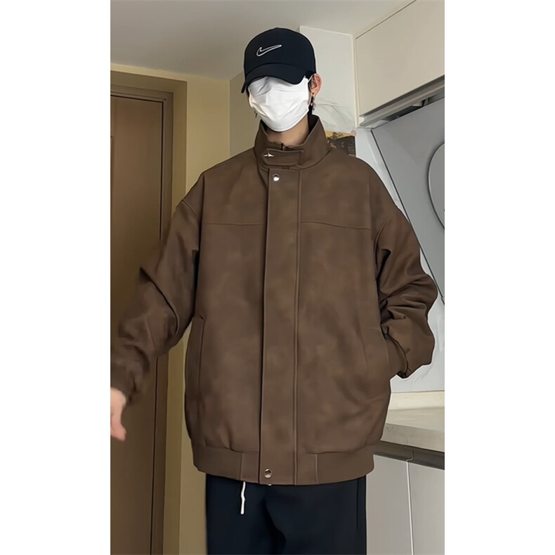 （量大差价足）春秋款复古PU皮夹克磨砂质感外套1213-DY2313-P95,男装夹克,星座1213