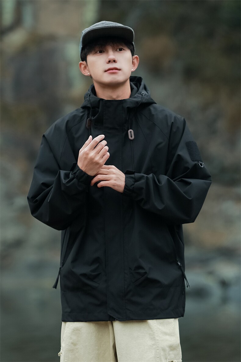 Cityboy情侣时尚连帽冲锋衣外套夹克团体班服,男装夹克,星座301D-5(原星座1415）