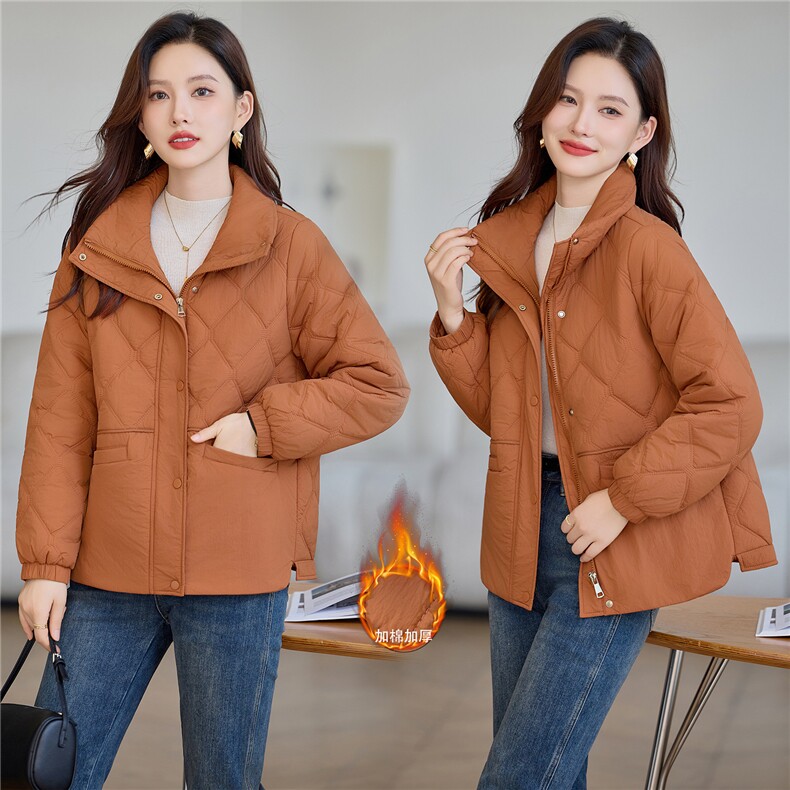 现货轻薄短款棉服女棉衣,女装棉衣/棉服,韩派