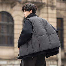 立领拼接羽绒服男士外套白鸭绒韩版潮流加厚冬装F5523-P455控798，男装羽绒服，电商A355（原A415）