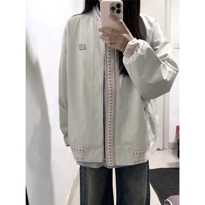 美式复古民族风棒球服外套新款宽松休闲飞行员夹克513AJK2500P67图片