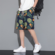 2024男装超薄冰丝新款潮流休闲百搭花短裤五分男裤D111-P35，男装牛仔裤，星座815-1（原A203A）