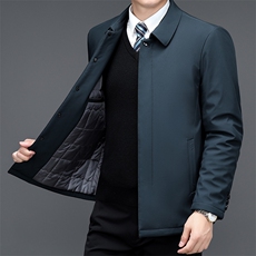 V3633钱塘2020-3商务休闲简约冬季厚款中年男士夹克外套P125，男装夹克，钱塘207-3