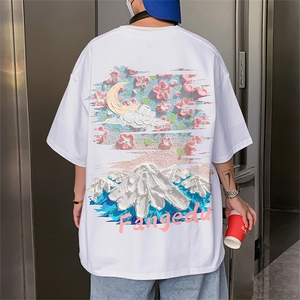 ！纯棉重磅220克 夏季男士印花短袖T恤QT707-T234-P25图片