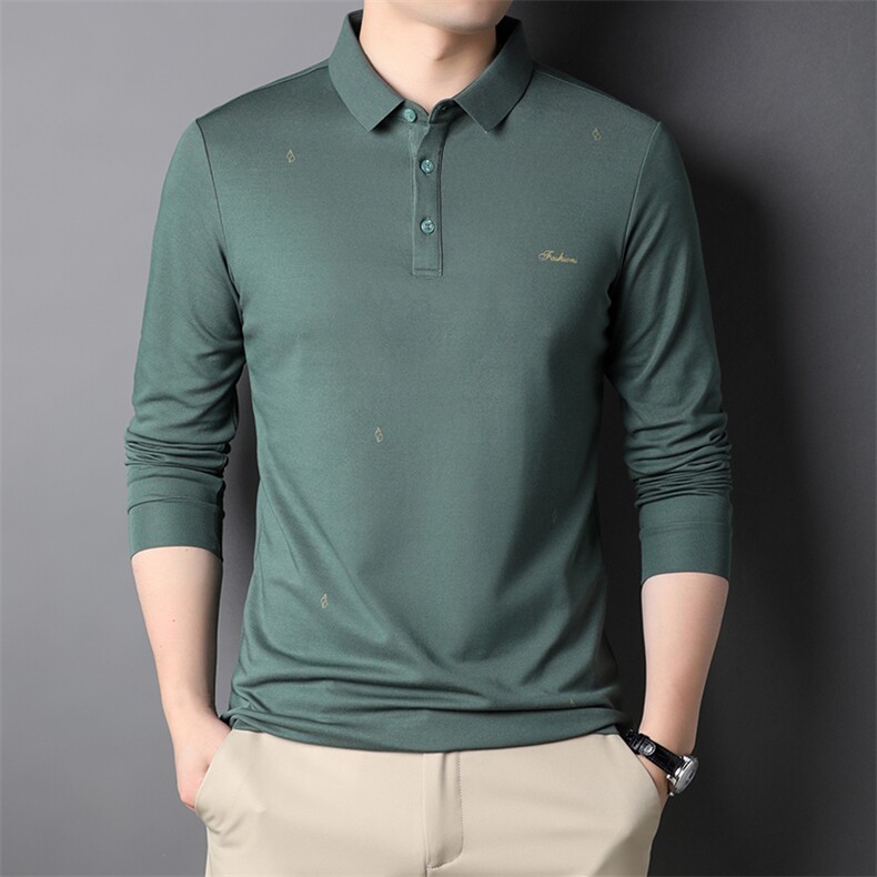 2023年春款男士上衣POLO长袖T恤P60，女装T恤，电商D223-1