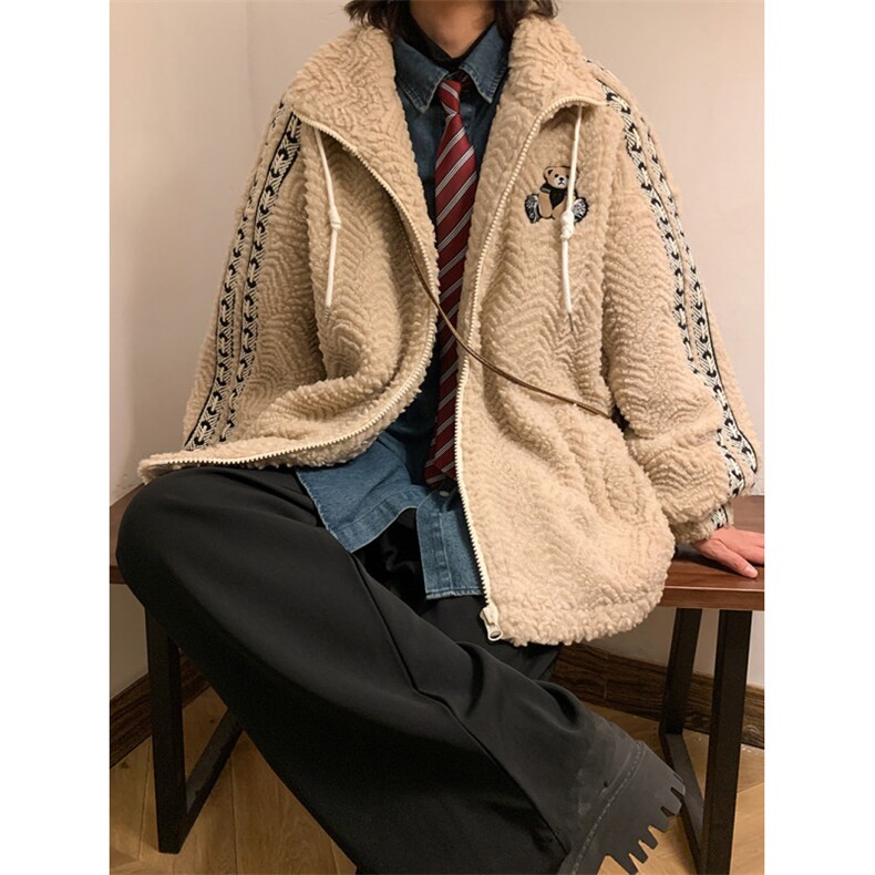 2025新款贴标羊羔绒加绒加厚保暖棉衣A316-1-1-Y74p118控158,男装棉衣,星座906（原电商a316-1）