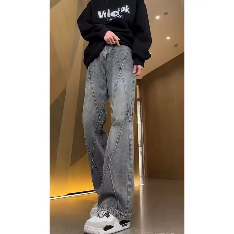 港风潮男新款牛仔裤嘻哈潮高街潮流痞帅长裤513ACK2091P42,男装牛仔裤,星座513A
