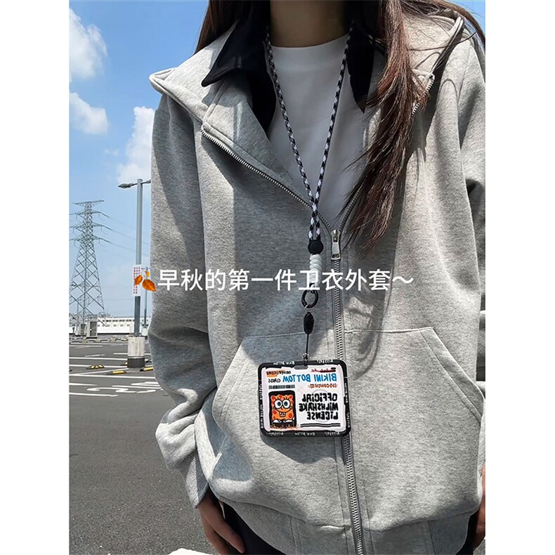 撞色搭配街头潮流休闲卫衣舒适自在慵懒风上衣外套HY808TP55控95，男装卫衣，电商A102B