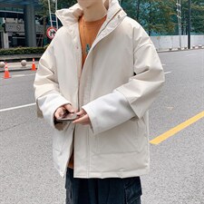 2023冬装男士纯色棉衣假两件袖子拼接棉服外套潮 A071-Y271-P120图片