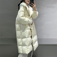 羽绒服女冬季新款收腰时尚中长款羽绒服气质高级感白鸭绒加厚外套，女装羽绒服，灵动羽绒服工厂
