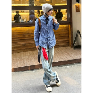 1506/QTG560/P52牛仔裤弹力显瘦美式长裤图片