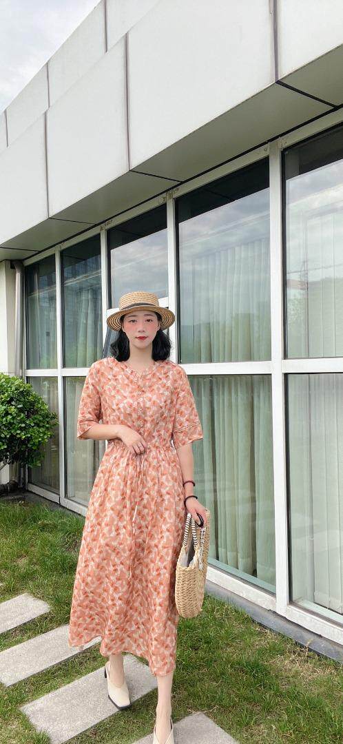 纯苎连衣裙小衫裤子裙子衬衣 时尚风 风淑女风休闲风，女装连衣裙，川哲