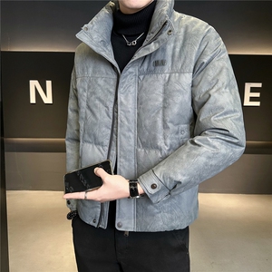 3777-M-3XL-P205标50绒店主风冬季渲染修身男士羽绒服外套男图片