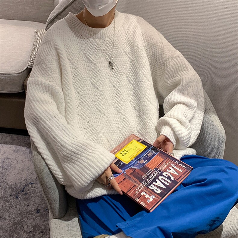 秋冬新款港风毛衣针织衫圆领打底衫35109P68控88,男装T恤,星座517A-1