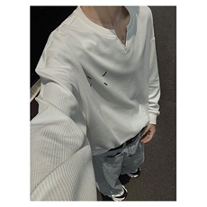 秋冬卫衣男士慵懒风日系V领宽松内搭长袖时尚上衣，男装卫衣，星座506A