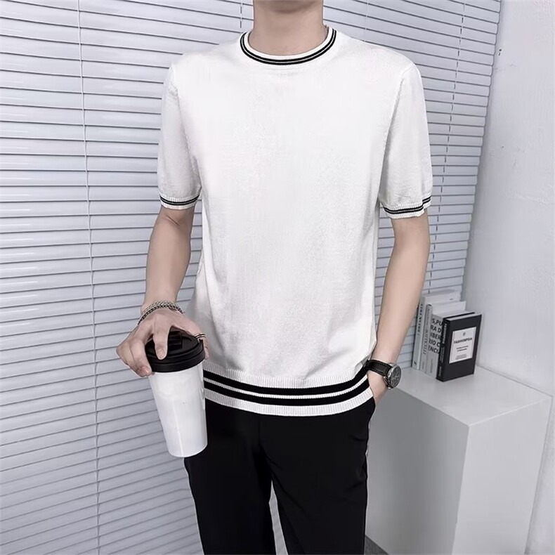 男士短袖T恤韩版潮流宽松打底衫男装衣服潮牌百搭半袖体 TM22图片
