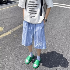 男新款青少年时尚休闲条纹绣花短裤GDK31P33，男装牛仔裤，星座1116-2