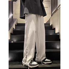 AK1940-P52美式复古拉链百搭潮流毛边休闲牛仔裤，女装休闲裤，星座617A-2