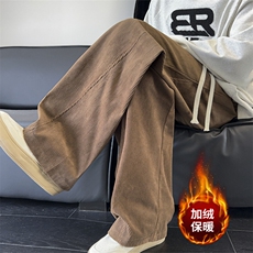 加绒休闲裤男宽松灯芯绒弯刀裤K3657-P45加绒P55控68加绒控78，男装卫衣，星座209-2