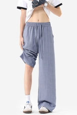 无影墙冰丝垂感美式夏季休闲亚麻裤男宽松直筒裤子-A2397TP25，男装休闲裤，电商B241