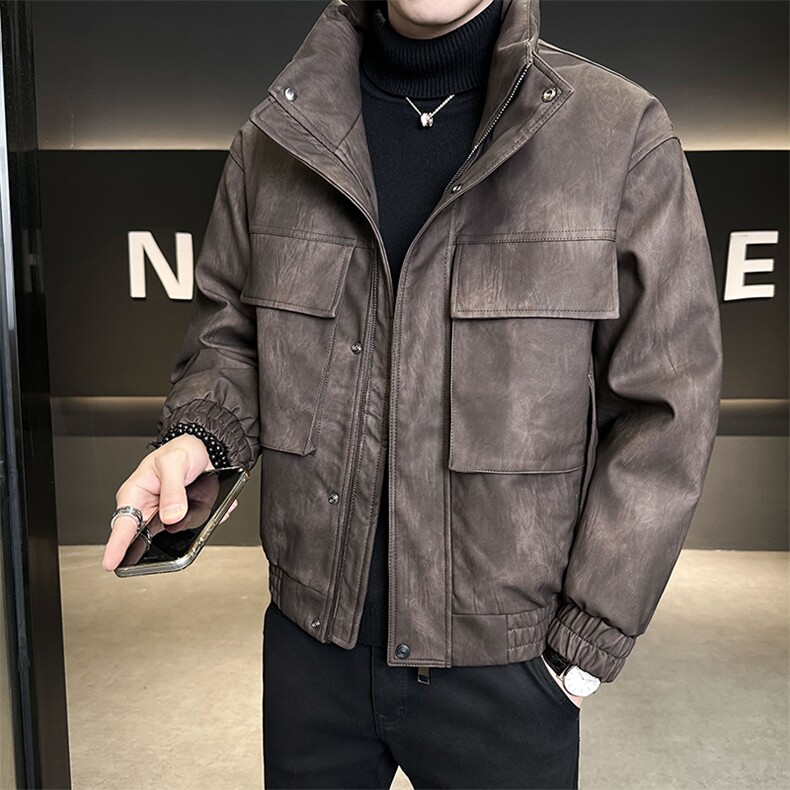 标50数据款皮羽绒服男2025冬季新款厚款外套B240-YR25189-225,男装羽绒服,电商B240