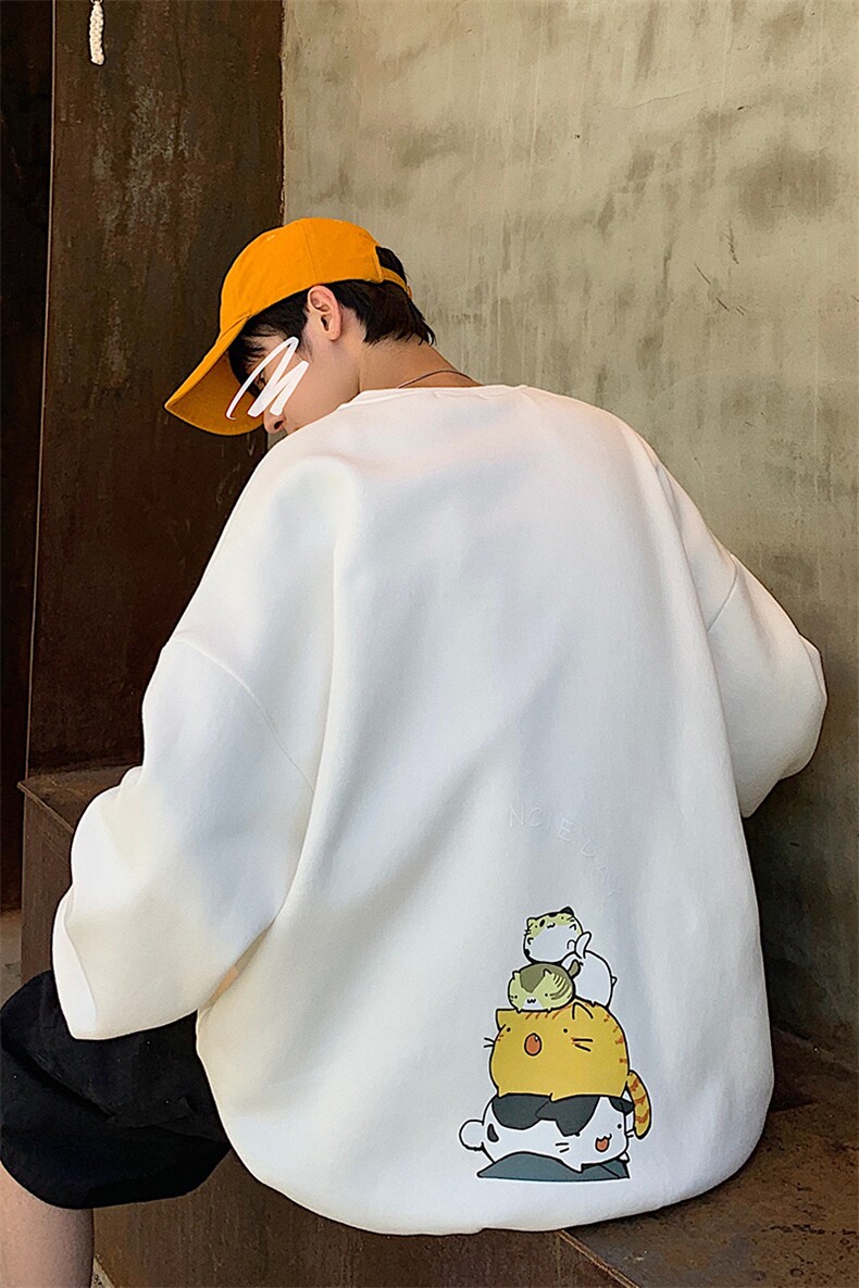 S6090-P35春季圆领卫衣男大码韩版宽松长袖外套男,男装卫衣,电商A040