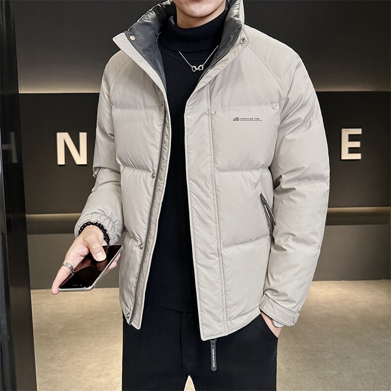 新款拼色立领羽绒服男短款外衣保暖羽绒外套Y611-P165,男装羽绒服,电商A237