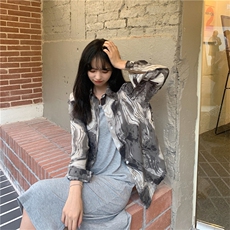 TC698-P45港味复古chic盐系长袖衬衫女2025春季设计感小众别致，女装衬衫，星座617A-2