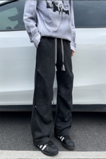 8XL-M美式扎染脏脏弯刀卫裤男阔腿裤子直筒运动长裤K9126P48控68，男装休闲裤，电商D206-1