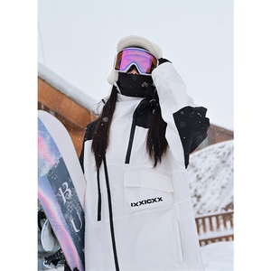 冬季防水防风加棉保暖潮滑雪衣中性连帽时尚滑雪服外套HF57-P175图片