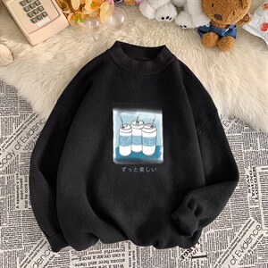 M18148-P45加绒款-P65半高领毛衣男士大码针织衫男毛线衣男，男装针织衫/毛衣，电商A040