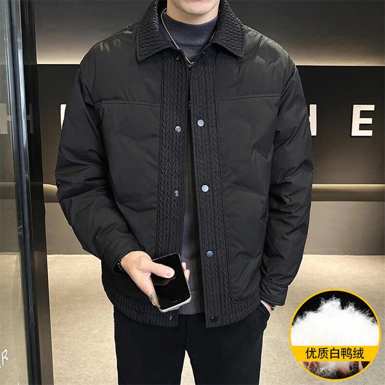 现货主推男士翻领轻薄灰鸭绒麦穗羽绒服外套上衣YR121P155,男装羽绒服,电商B226-2（原B217-2）