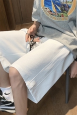 夏华夫格短裤男美式高街肌理感宽松休闲五分裤子XZ514-2-1527-P38，男装牛仔裤，星座514-2(原B239)