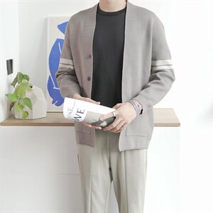 2024秋冬季时尚上衣男士新款潮流开衫韩版青年简约百搭外套图片