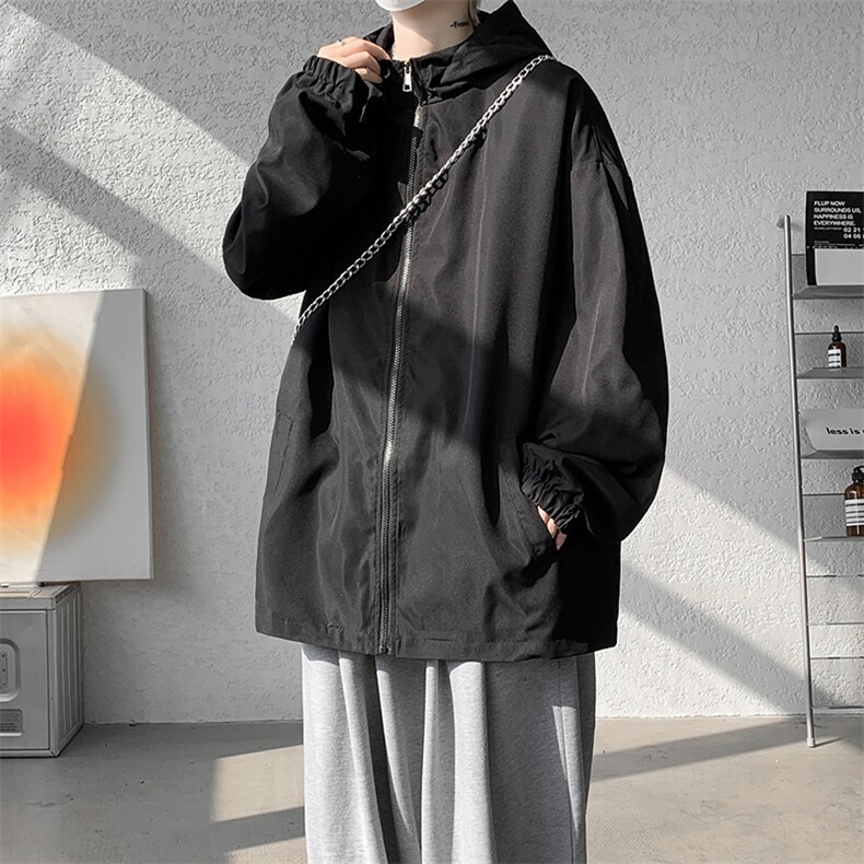 连帽夹克男大码胖子棒球服上衣外套JK65064-P45,男装夹克,电商A040