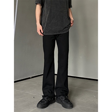 B221美式ins高街暗黑小众修身毛边微喇牛仔裤LK23004-P55控78，男装牛仔裤，电商B221