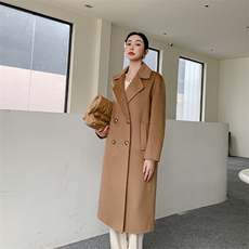 2024年秋季高端百搭温柔保暖时尚双面呢羊毛大衣，女装双面呢大衣，荣图大衣