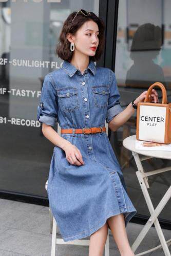 2021秋裤牛仔修身连衣裙，女装连衣裙，帕莎尔