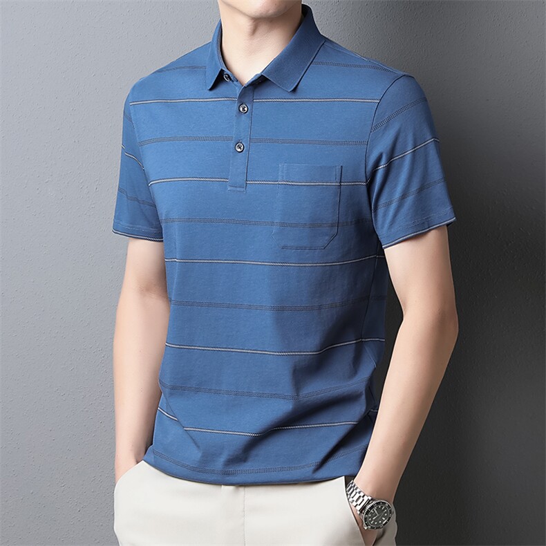 男士短袖T恤青春流行夏季短袖男装半袖条纹Polo衫,男装T恤,电商B212（原钱塘6029）
