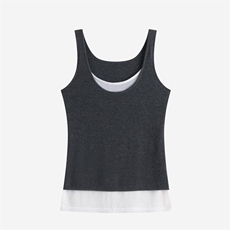 2025年秋季假两件吊带时尚百搭通勤简约休闲，女装背心吊带，致织羊绒