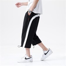 7XL~M2023夏季新款港风中性风休闲七分裤男女款学生中裤控价68，男装休闲裤，钱塘717(原712)