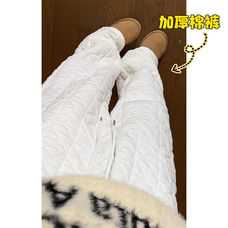 特批P35无差价冬季抖音大码男菱格保暖加棉拖地裤K5614J加棉,男装休闲裤,电商A001-1