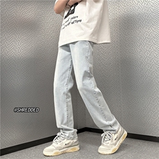 抖音品质2023新款修身小脚裤泥巴黄牛仔裤B315-K23252-P50控68，男装牛仔裤，电商B315