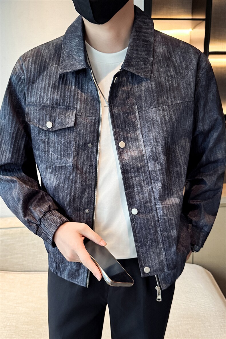 潮流皮衣外套男春秋季复古百搭拉链宽松机车服pu皮夹克潮JK2511,男装夹克,星座301B-1