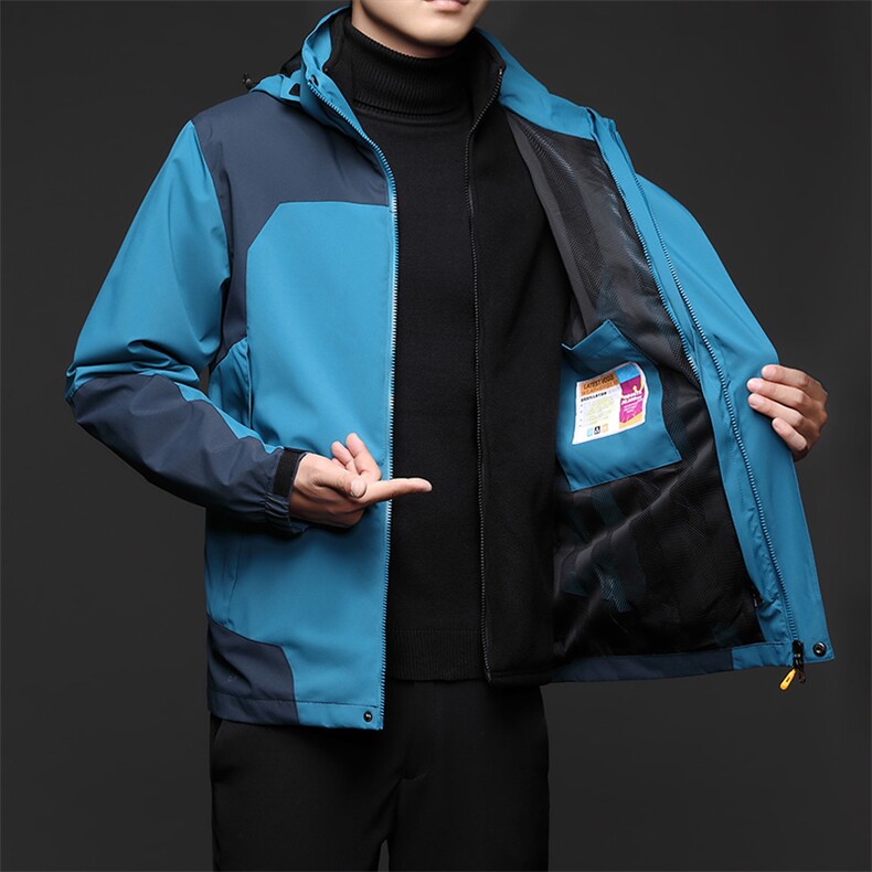 男士2023年薄款防水防风冲锋衣户外登山时尚休闲夹克外套,男装夹克,电商B360