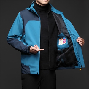 男士2023年薄款防水防风冲锋衣户外登山时尚休闲夹克外套图片