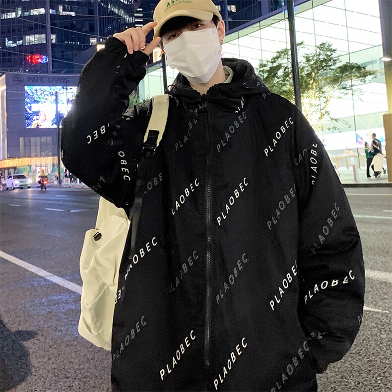 新款冬季加绒加厚棉衣羊羔绒双面穿外套青少年男装MY102P95,男装卫衣,电商A086