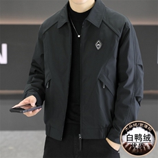 羽绒服男新标50白鸭绒夹克外套休闲时尚翻领男士上衣NY822-P135，男装夹克，星座310B-3